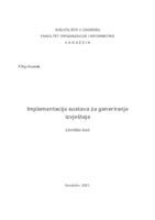 prikaz prve stranice dokumenta Implementacija sustava za generiranje izvještaja