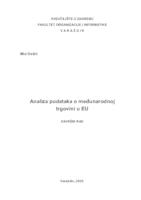 prikaz prve stranice dokumenta Analiza podataka o međunarodnoj trgovini u EU