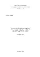 prikaz prve stranice dokumenta Indikatori ekonomske globalizacije u EU