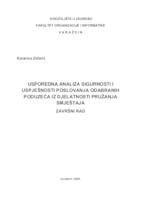 prikaz prve stranice dokumenta Usporedna analiza sigurnosti i uspješnosti poslovanja odabranih poduzeća iz djelatnosti pružanja smještaja