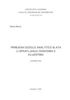 prikaz prve stranice dokumenta Primjena Google Analytics alata u upravljanju odnosima s klijentima