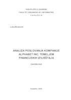 prikaz prve stranice dokumenta Analiza poslovanja kompanije Alphabet Inc. temeljem financijskih izvještaja