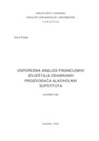 prikaz prve stranice dokumenta Usporedna analiza financijskih izvještaja odabranih proizvođača alkoholnih supstituta