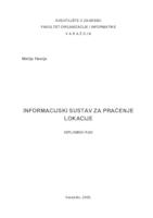 prikaz prve stranice dokumenta Informacijski sustav za praćenje lokacije