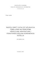 prikaz prve stranice dokumenta Razvoj Swift Catalyst aplikacija temeljenih na principima višeslojne arhitekture i iterativnog dizajna korisničkog sučelja