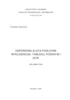 prikaz prve stranice dokumenta Usporedba alata poslovne inteligencije: Tableau, Power BI i Qlik