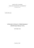 prikaz prve stranice dokumenta Strojno učenje u predviđanju sportskih rezultata