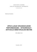 prikaz prve stranice dokumenta Upravljanje organizacijskim performansama – integriranje i aktivacija nematerijalne imovine