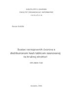 prikaz prve stranice dokumenta Sustav ravnopravnih čvorova s distribuiranom hash tablicom zasnovanoj na kružnoj strukturi