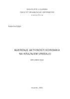 prikaz prve stranice dokumenta Mjerenje aktivnosti korisnika na krajnjem uređaju