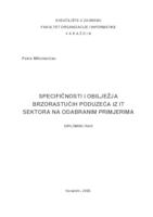 prikaz prve stranice dokumenta Specifičnosti i obilježja brzorastućih poduzeća iz IT sektora na odabranim primjerima