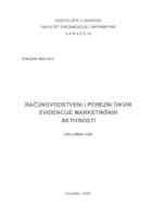 prikaz prve stranice dokumenta Računovodstveni i porezni okvir evidencije marketinških aktivnosti