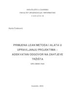 prikaz prve stranice dokumenta Primjena Lean metoda i alata u upravljanju projektima – adekvatan odgovor na zahtjeve tržišta