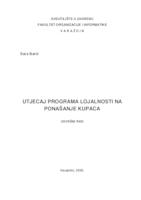 prikaz prve stranice dokumenta Utjecaj programa lojalnosti na ponašanje kupaca