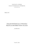 prikaz prve stranice dokumenta Dizajn interakcije u procesu razvoja informatičkih usluga