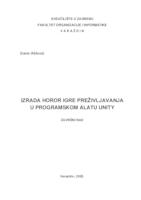 prikaz prve stranice dokumenta Izrada horor igre preživljavanja u programskom alatu Unity