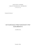 prikaz prve stranice dokumenta Ostvarivanje pristupačnosti pdf dokumenata