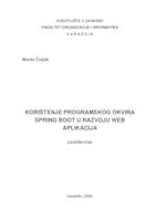 prikaz prve stranice dokumenta Korištenje programskog okvira Spring Boot u razvoju web aplikacija