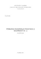 prikaz prve stranice dokumenta Primjena rudarenja podataka u sigurnosti IS-a