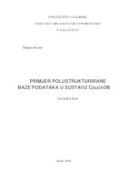 prikaz prve stranice dokumenta Primjer polustrukturirane baze podataka u sustavu CouchDB