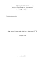 prikaz prve stranice dokumenta Metode vrednovanja poduzeća