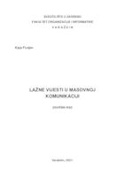 prikaz prve stranice dokumenta Lažne vijesti u masovnoj komunikaciji