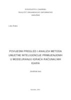 prikaz prve stranice dokumenta Povijesni pregled i analiza metoda umjetne inteligencije primijenjenih u modeliranju igrača računalnih igara