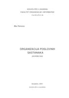 prikaz prve stranice dokumenta Organizacija poslovnih sastanaka