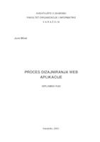 prikaz prve stranice dokumenta Proces dizajniranja web aplikacije