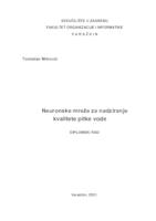 prikaz prve stranice dokumenta Neuronske mreže za nadziranje kvalitete pitke vode