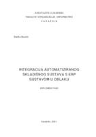 prikaz prve stranice dokumenta Integracija automatiziranog skladišnog sustava s ERP sustavom  u oblaku