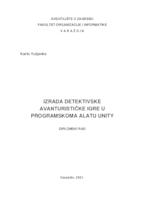 prikaz prve stranice dokumenta Izrada detektivske avanturističke igre u programskom alatu Unity