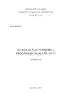 prikaz prve stranice dokumenta Izrada 2D platformera u programskom alatu Unity