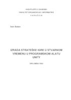 prikaz prve stranice dokumenta Izrada strateške igre u stvarnom vremenu u programskom alatu Unity