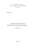 prikaz prve stranice dokumenta Tehnička, fundamentalna i sentimentalna analiza kriptovalute