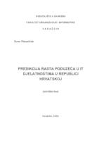prikaz prve stranice dokumenta Predikcije rasta poduzeća u IT djelatnostima u Republici Hrvatskoj