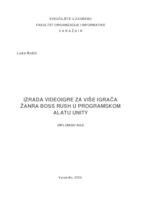 prikaz prve stranice dokumenta Izrada videoigre za više igrača žanra Boss Rush u programskom alatu Unity