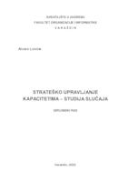 prikaz prve stranice dokumenta Strateško upravljanje kapacitetima -  studija slučaja