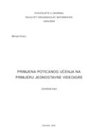 prikaz prve stranice dokumenta Primjena poticanog učenja na primjeru jednostavne videoigre