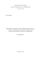 prikaz prve stranice dokumenta Primjena dizajna korisničkog iskustva u izradi prototipa mobilne aplikacije