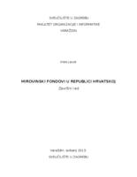 prikaz prve stranice dokumenta Mirovinski fondovi u Republici Hrvatskoj