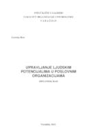 prikaz prve stranice dokumenta Upravljanje ljudskim potencijalima u poslovnom organizacijama