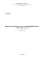 prikaz prve stranice dokumenta Samoprezentacija, društveno umrežavanje i ePortfolio sustavi