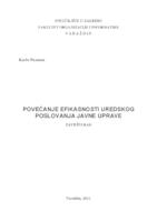 prikaz prve stranice dokumenta Povećanje efikasnosti uredskog poslovanja javne uprave