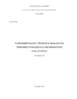 prikaz prve stranice dokumenta Fundamentalna i tehnička analiza na primjeru poduzeća iz informatičke djelatnosti