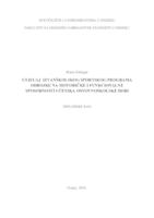 prikaz prve stranice dokumenta Utjecaj izvanškolskog sportskog programa odbojke na motoričke i funkcionalne sposobnosti učenika osnovnoškolske dobi