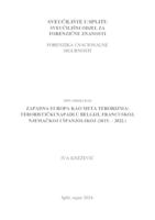 prikaz prve stranice dokumenta Zapadna Europa kao meta terorizma: Analiza terorističkih napada u Belgiji, Francuskoj, Njemačkoj i Španjolskoj (2015.-2022.)