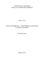 prikaz prve stranice dokumenta Analiza prometno-prostornog planiranja u Gradu Zagrebu