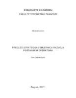 prikaz prve stranice dokumenta Pregled strategija i smjernica razvoja poštanskih operatora