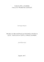 prikaz prve stranice dokumenta Prijedlog rekonstrukcije raskrižja Petrova ulica - Bukovačka cesta u gradu Zagrebu
